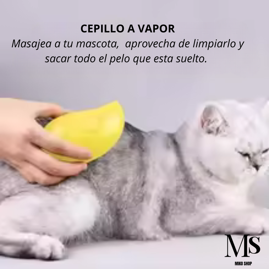 Cepillo A Vapor Para Mascotas 3 en 1