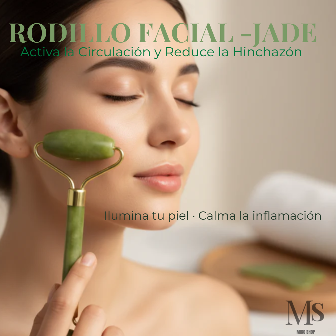Rodillo de Jade Para Masaje Facial