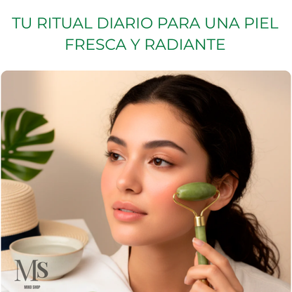 Rodillo de Jade Para Masaje Facial