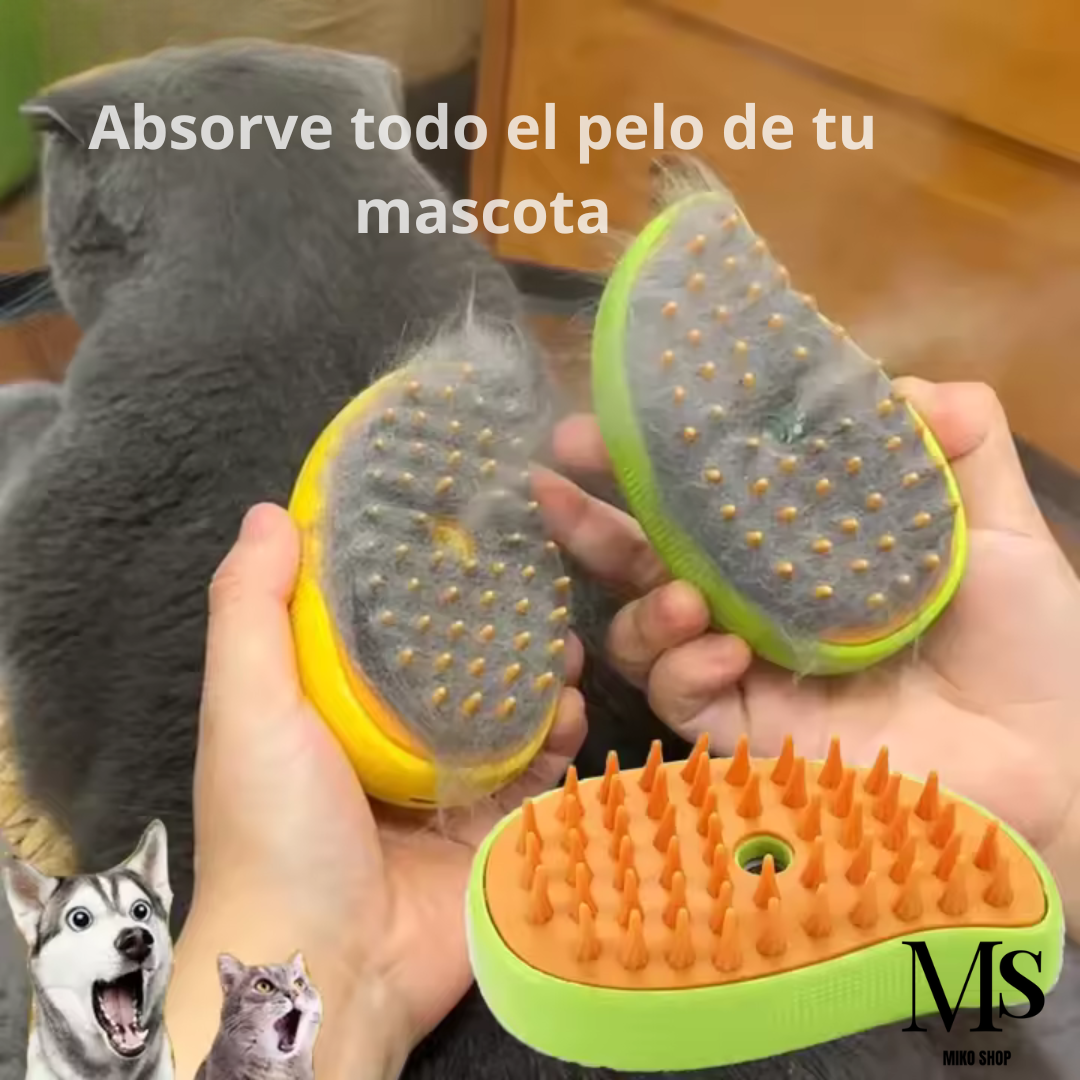 Cepillo A Vapor Para Mascotas 3 en 1